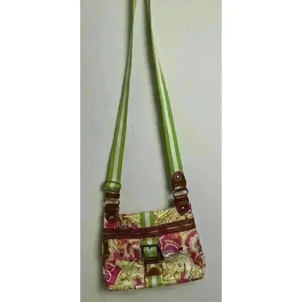 Tyler Rodan Womens Floral Pink Green Purple Purse Shoulder Bag Handbag Beautiful - Picture 2 of 8
